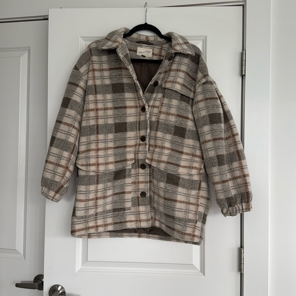 Universal Thread Plaid Oversized Shacket Size XS